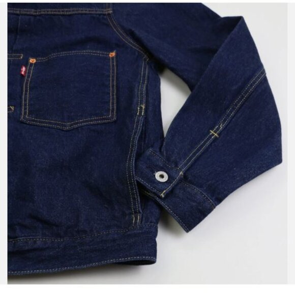 Levi's Type 1 Denim Jacket Selvedge Trucker 100% Cotton Men's Size L One Premium - Picture 4 of 16